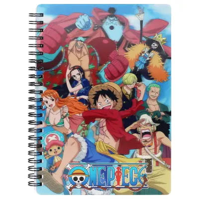 Figurine One Piece straw hat crew 3d effect notebook